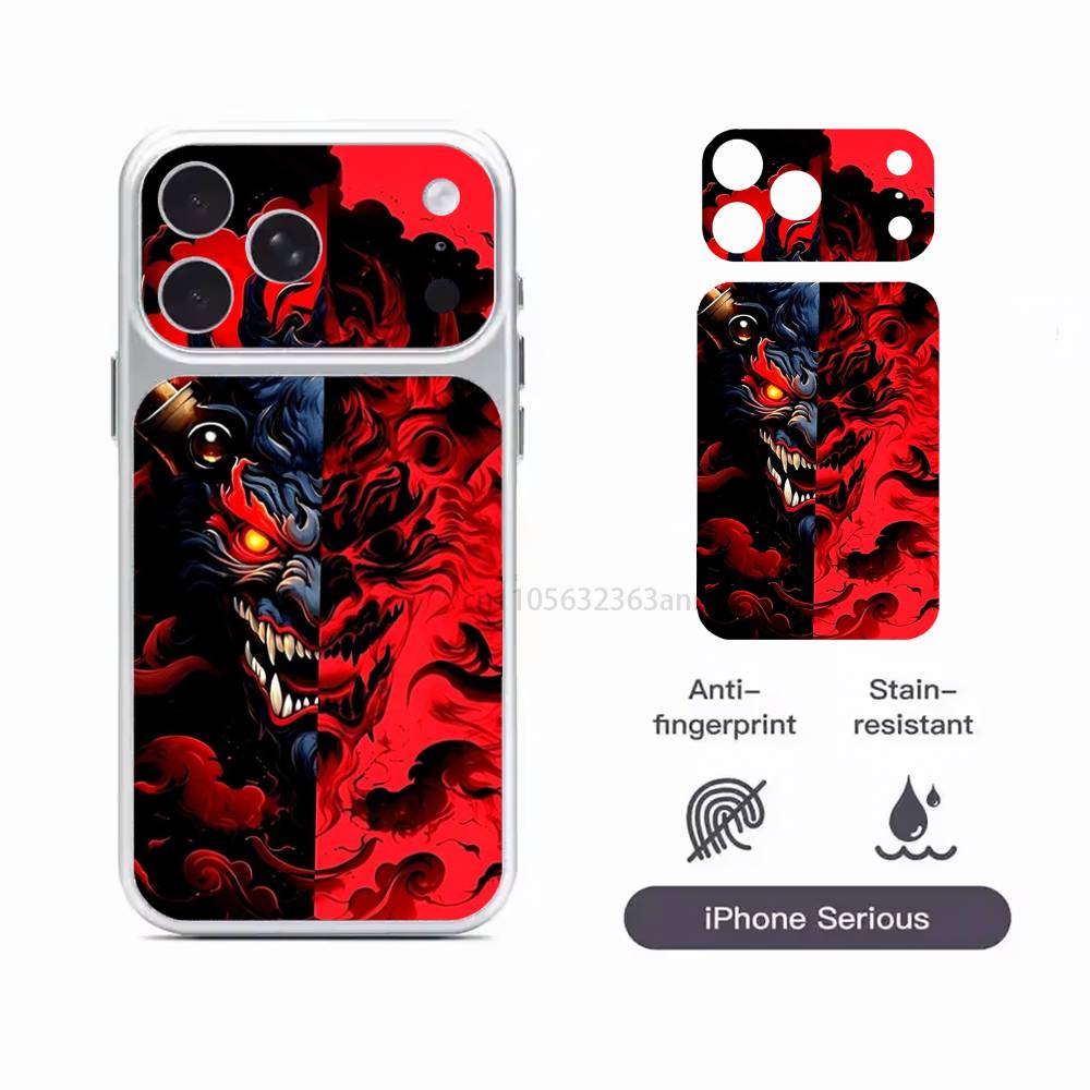 Samurai Hannya Mask Ghost Printing HD/Matte Full Coverage Films For iPhone 17 Pro Max 17 Pro