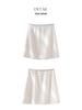 Rong Tai Vinegar Fiber Wool High-Waisted A-Line Mini Skirt - Elegant & Slimming for Petite Figures