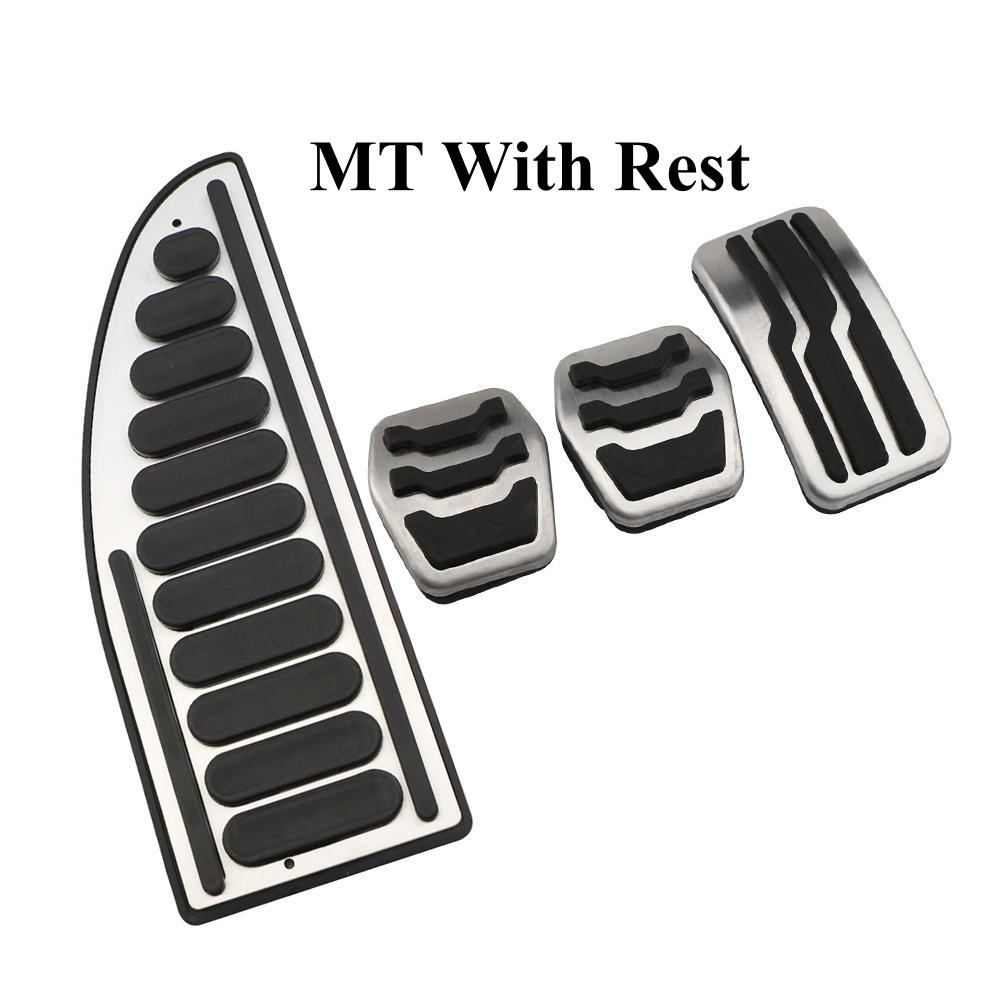 

Автомобильные педали акселератора, набор педалей тормоза, чехлы для подставки для сцепления, чехол для педалей для Ford Focus 2 3 4 MK2 MK3 MK4 2005-2022 MT With Rest