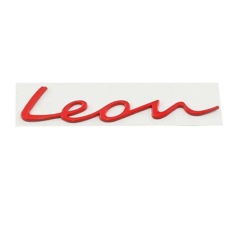 Car 3D Metal Trunk Words Letters Logo Decals Emblem Badge Sticker For Leon MK1 MK2 MK3 MK4 MK5 MK6 FR Styling Accessories