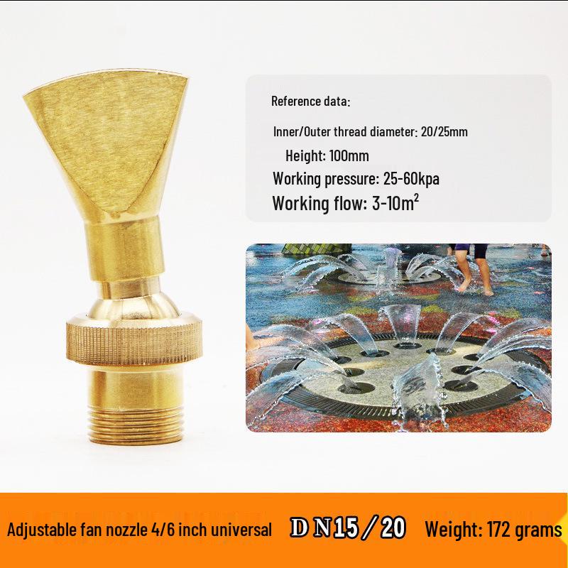 Brass Mushroom Ice Column Jet Fountain Nozzle for Pool and Rockery Landscaping