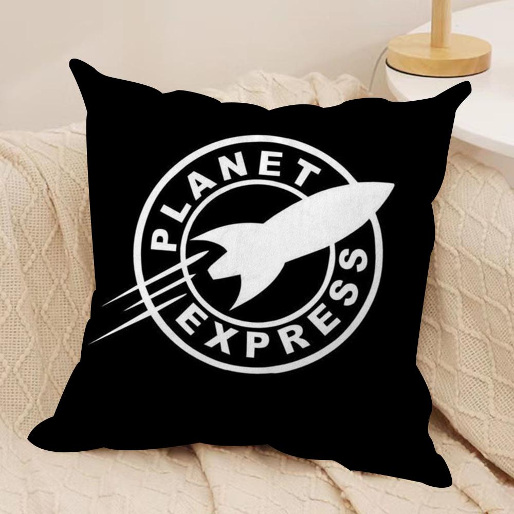 Anime F-Futurama B-Bender Cushion Cover Soft Plush Fabric Double-Sided Printed Sofa Cushion Cover For All Seasons Homedecor Gift