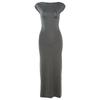 Solid Sexy Backless Maxi Dress Women Elegant Elastic Slim Short Sleeve Long dresses Female Bodycon Streetwear Clothing