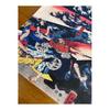 Utagawa Yoshikazu: The Spirit of Nitta Yoshioji's Vengeance, Ukiyo-e Tenugui (Japanese Hand Towel) - Ancient and Modern, Japanese Souvenir, Warrior