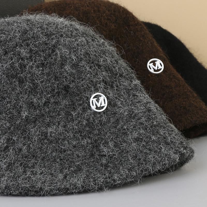 Miękkie filcowe klasyczne wełniane kapelusze typu bucket Hat Kobieta Zimowe ciepłe modne kapelusze rybackie Damskie puszyste kapelusze Panama wszechstronne trendowe kapelusze typu basin Hat