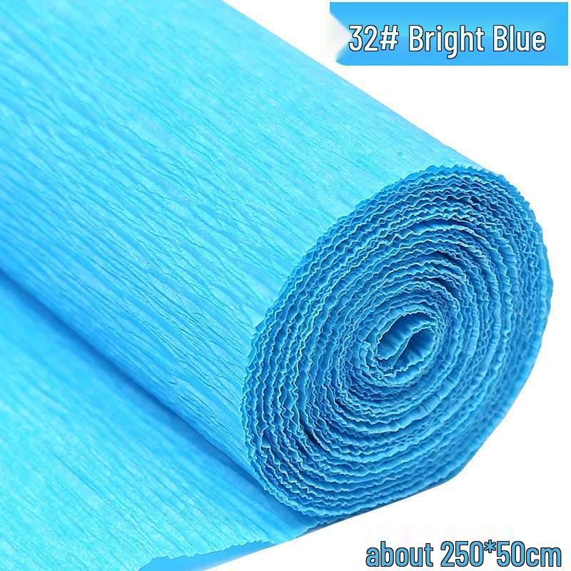 Thickened Colored Crepe Paper for DIY Flower Making: Pleated, Rolled Edge Handmade Material.