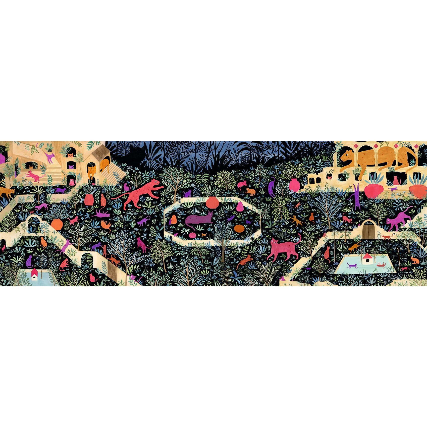 

DJECO Jeco Gallery Puzzle Kingdom of the Cat Jigsaw Puzzle, 500 Pieces, Educational Toy, Stylish Animal Design, Perfect for Christmas, Home Time,