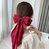 Women Hairpin Large Size Long Ribbon Bowknot Decor Spring Hair Clip Lightweight Back Head Hair Pin Hair Accessory