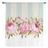 Flori de primăvară în stil vintage draperii transparente dormitor perdeaua din voal fereastră sufragerie perdele draperii din tul de bucătărie