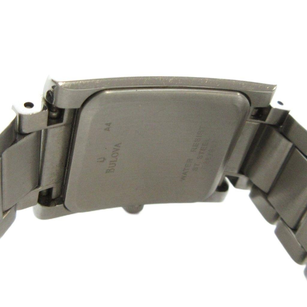 Used Bulova BULOVA C867807 Watch Quartz Analog Square Silver GY11 /MQ