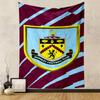 Burnley Football Club Crest Yellow Blue Burgundy Patterned Tapestry for Bedroom and Living Room Home Decor Sofas
