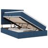 Storage Bed with Mattress Blue 140 X 190 Cm Polyester