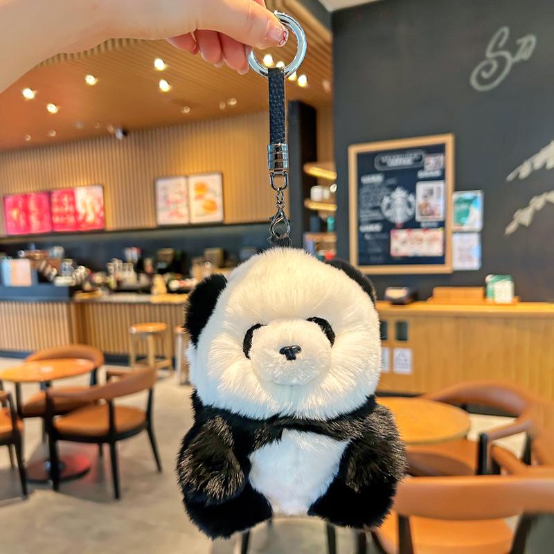Luxury Rex Rabbit Fur Panda Keychain - Cute Pendant Gift for Men, Women & Friends