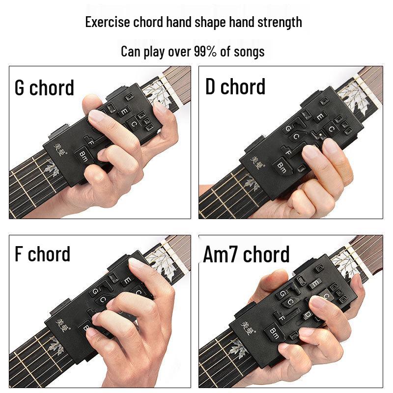Beginner Guitar Chord Practice Aid with One-Key Functionality