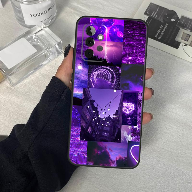 Purple aesthetic Case For Samsung Galaxy A13 A23 A33 A53 A17 A06 A16 A56 A36 A54 A34 A14 A52 A32 A15 A35 A55