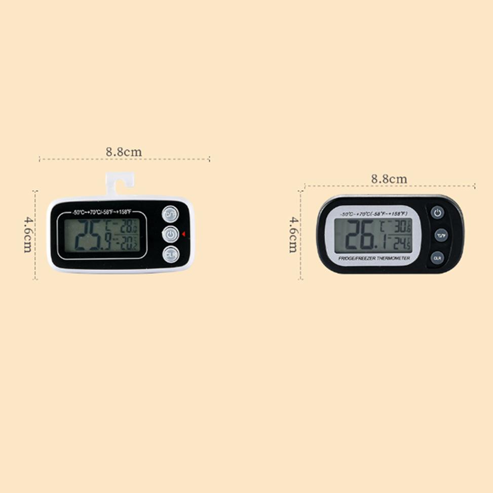1ks digitální teploměr do lednice, teploměr do lednice a mrazničky, domácí interiér s velkou LCD obrazovkou, stojanem a magnetickým zadním dílem, do pokoje, kuchyně