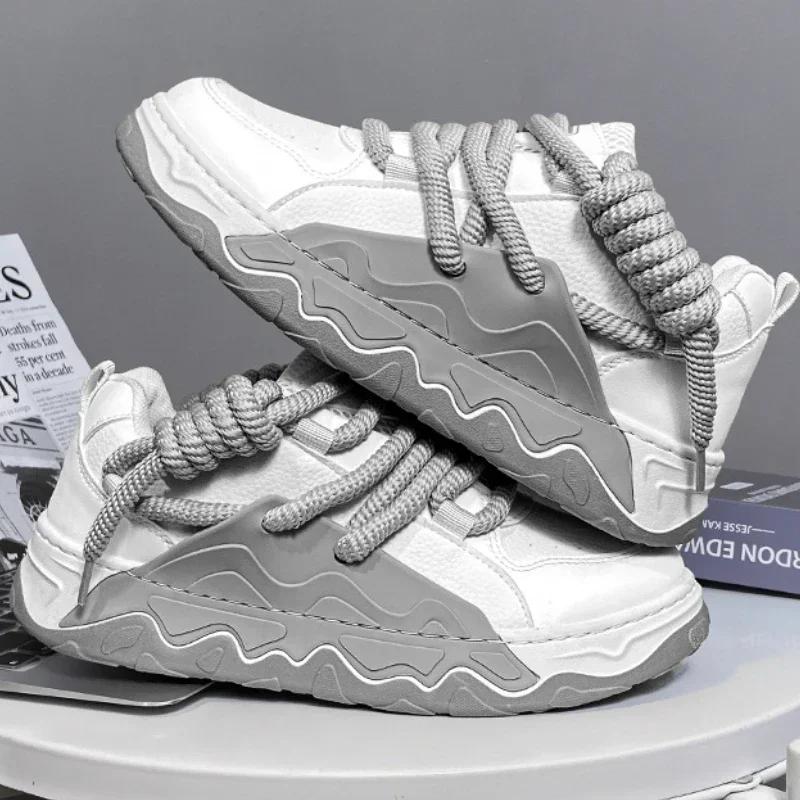 Men’s Shoes Sneakers Lace Up Breathable Platform Casual Running Shoes Mesh Sport Light Male Vulcanize Shoes Zapatillas Hombre