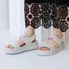 HIMIKO Knit Belt Sports Sandals Lightweight Soft Breathable Silver SS Size 661225