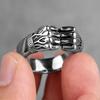 316L Stainless Steel Angry Fist Power Man Men Rings Punk Rock Hip Hop Creativity Personality for Male Boy Fashion Jewelry Gift