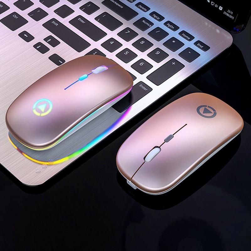 נורות LED Slim נטענת Bluetooth/USB אלחוטי RGB עכבר עבור Tablet PC Andoid IPad
