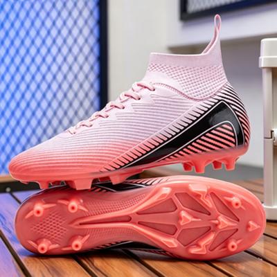 Wettkampfspezifische Erwachsene AG FG Fußballschuhe Hohe Dichte PU-Gewebe Rutschfestes TPU Lange Stollen Robust Kunstrasen Training