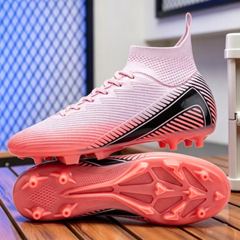 Competition Dedicated Adult AG FG football shoes High Density PU Fabric Anti-slip TPU Long Stud Sturdy Natural Grass Training