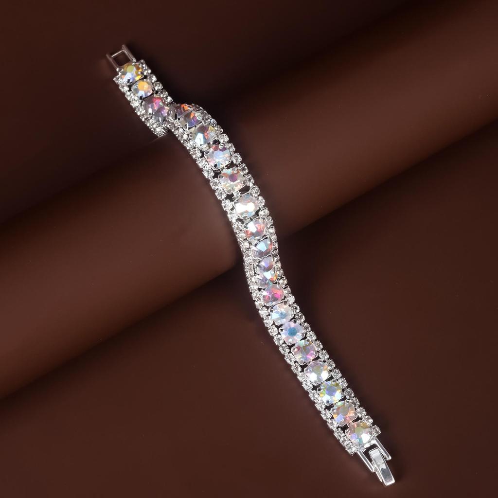 European Style Diamond-Inlaid Evening Necklace & Jewelry Set for Brides