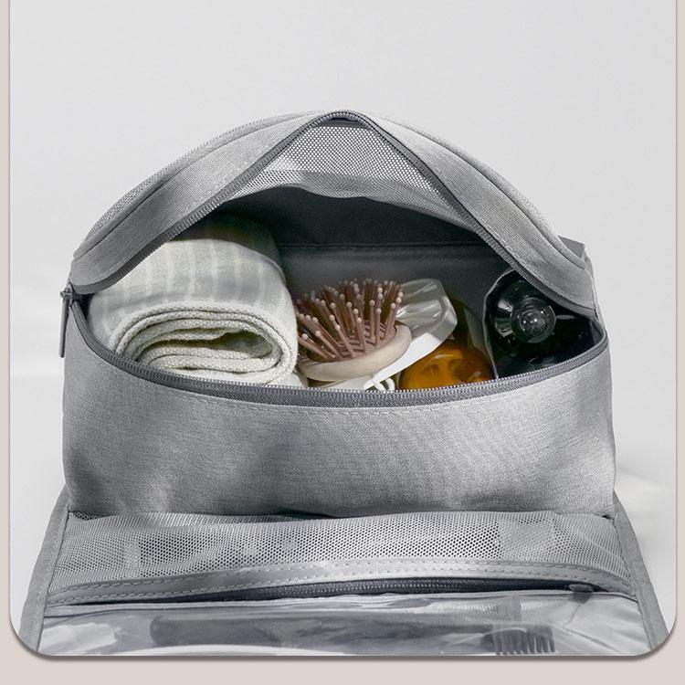 New Cross Border RPET Hook Makeup Bag Handheld Large Capacity Travel Washbag Waterproof Business Travel Portable Washbag