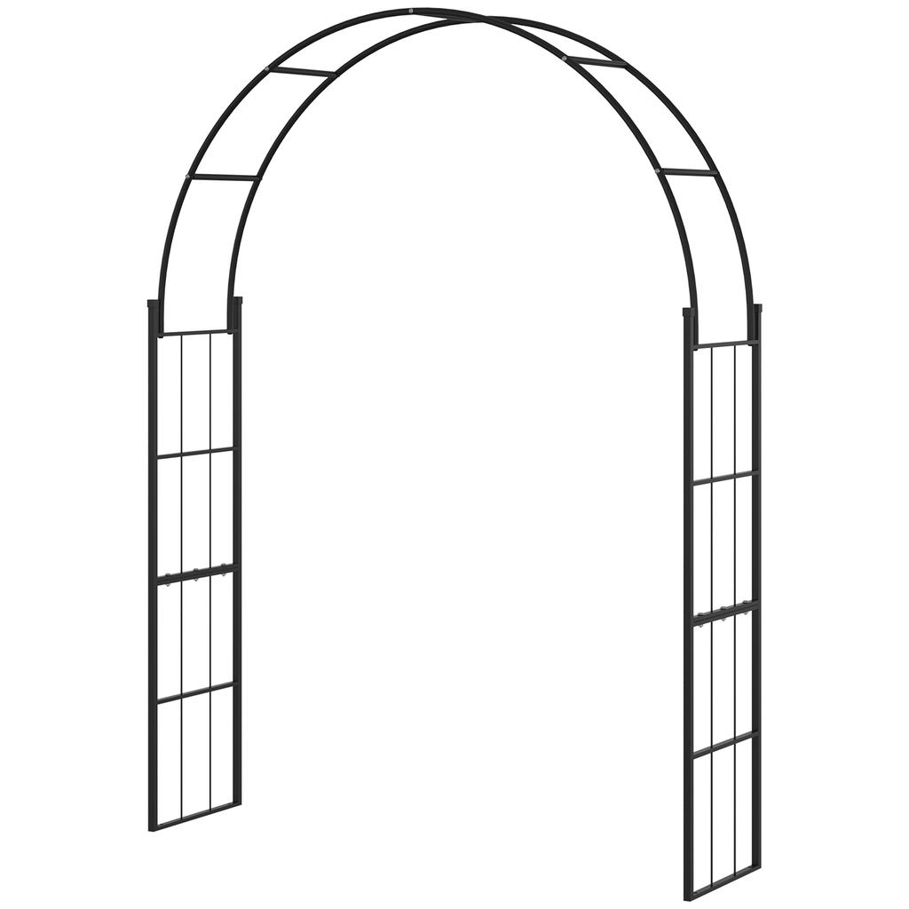 223cm Garden Arch Trellis, Outdoor Wedding Arbor for Ceremony for Climbing Roses, Vines and Plants