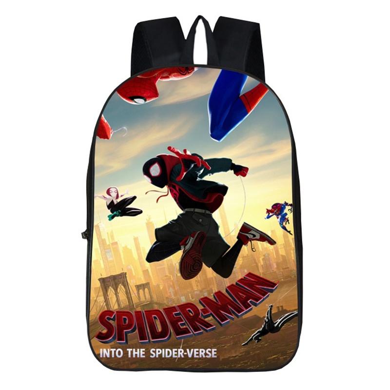Spiderman Printed Durable Backpack With Adjustable Straps For School And Travel