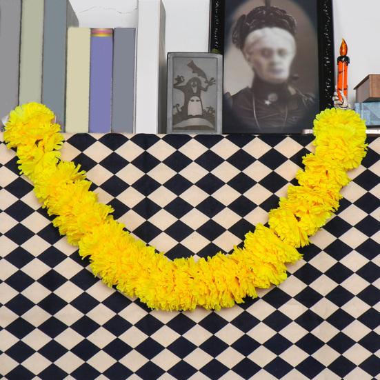 Diwali Marigold Garland Long Strands Artificial Flowers Hanging Pendants Thanksgiving