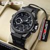 SANDA Top Brand Luxury G-style Watch Men Sport Alarm Clock Stopwatch Waterproof Dual Display Digital Quartz Men's Wristwatch