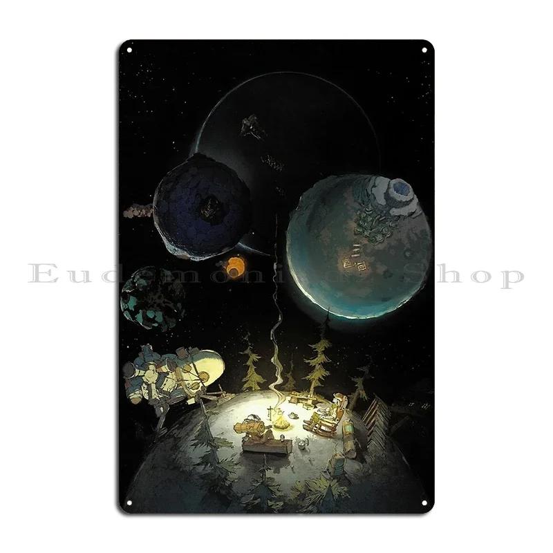 Outer Wilds Solar System Art Print No stars Metal Plaque Poster Cinema Customize Pub Living Room Wall Mural Tin Sign Poster
