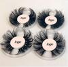 Super for Full Strip Handmade Human Hair 3D 5D 25mm Black Cotton Band Eyelashes Custom Packaging