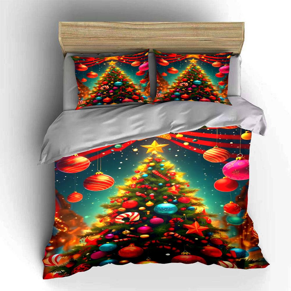 Festive Wonderland of Joy. Bedding Sets Duvet Covers Pillowcases(1* Duvet Cover 2* Pillowcases Without Duvet Insert)