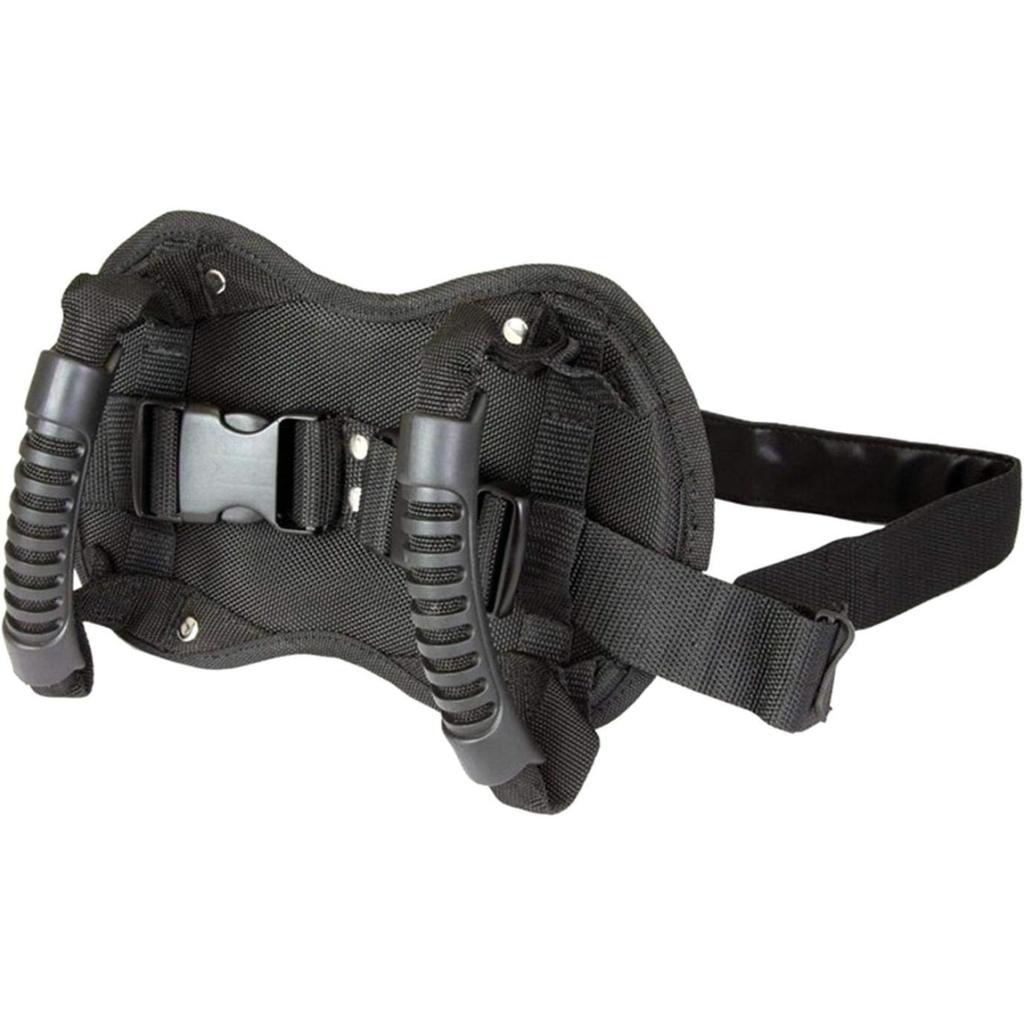 Motorcycle Rear Seat Handle, Universal Passenger Grip Grab Handle, Adjustable Non-Slip Strap (Black)