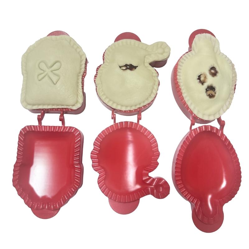 1/3 Stück Handkuchenformen Teigdrücker Taschenpie-Formen Weihnachten Nikolaus Kastenform Kleiner Kuchenmacher Geschenk für Backliebhaber