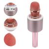 2 In 1 Bluetooth Wireless Speaker Handheld Microphone with LED Light for Home Karaoke LivePink