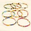 Geometric Type Elastic Bracelet Colorful Stackable Bracelet Fashion Tila Beads Bracelet Women