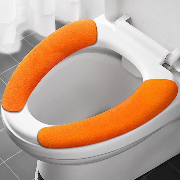Universeller WC-Sitzbezug, weich, WC-Paste, klebriges WC-Sitzpolster, waschbar, Badezimmerwärmer, Sitzdeckelbezug, Polsterkissen, einfarbig