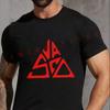 Camiseta para Hombre Vasco Rossi Kein Gefahr Für Sie Estampado Rojo Música Motocicleta Manga Corta Casual
