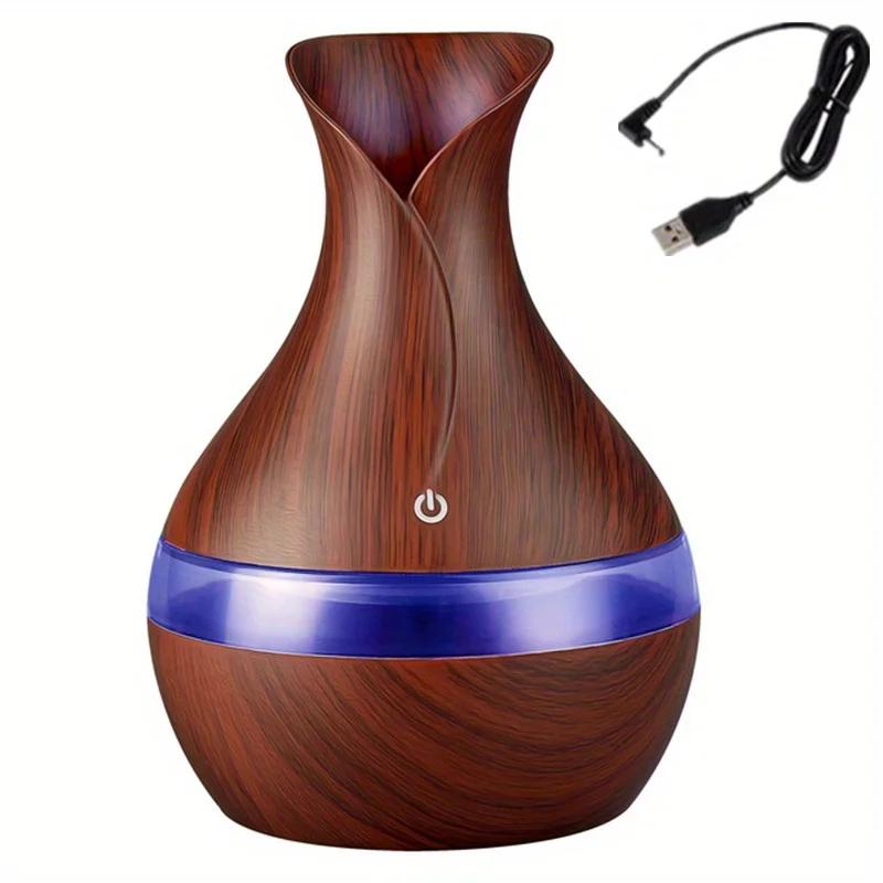 

300ml Wood Grain Humidifier Aroma Diffuser Atomizer USB Household Humidifier Hydrating Instrument Desktop Humidifier 300ml
