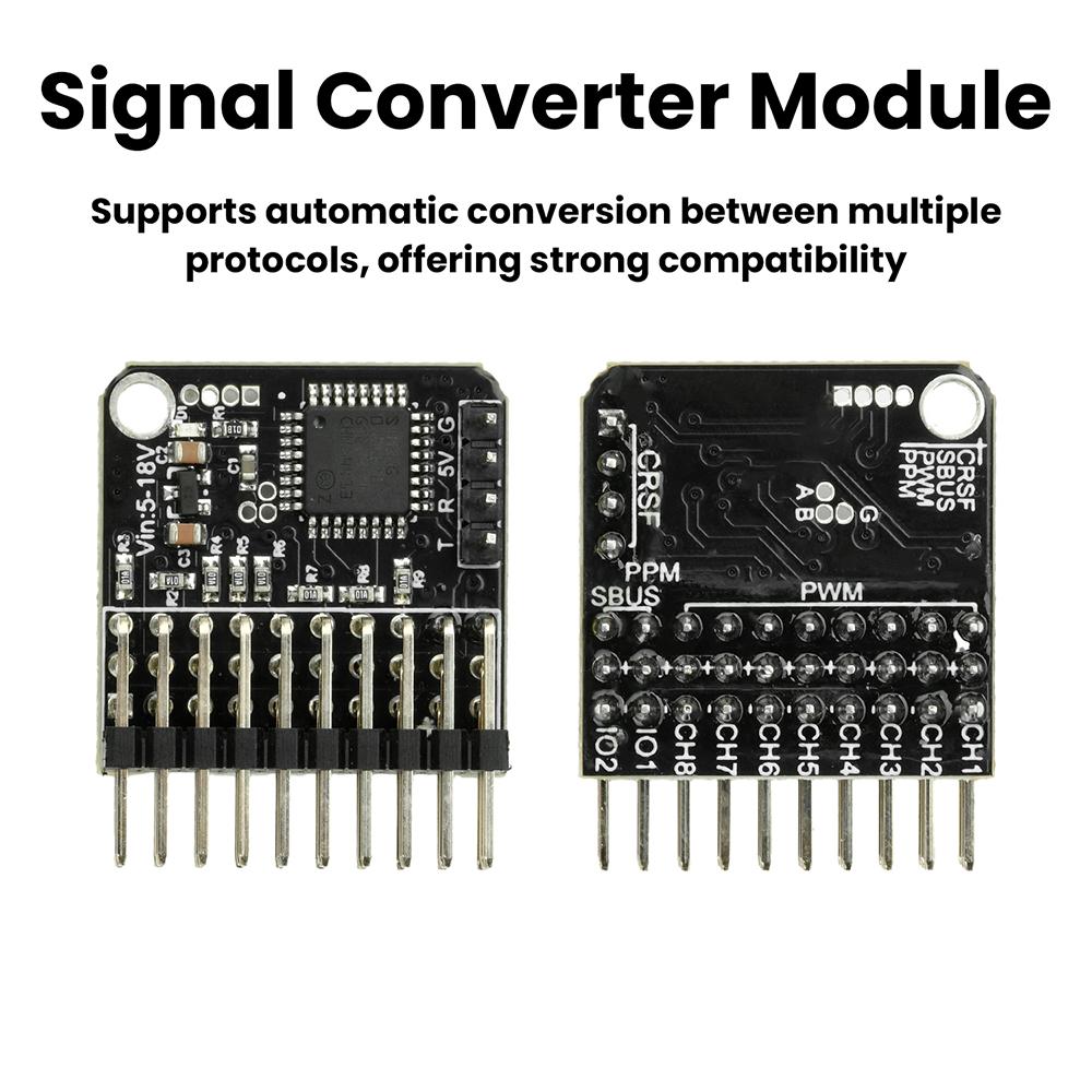 SBUS To 8 Channel PWM Converter SBUS To PWM/PPM CRSF Encoder Signal Automatic Protocol Conversion for RC Racing Drone FPV UAV