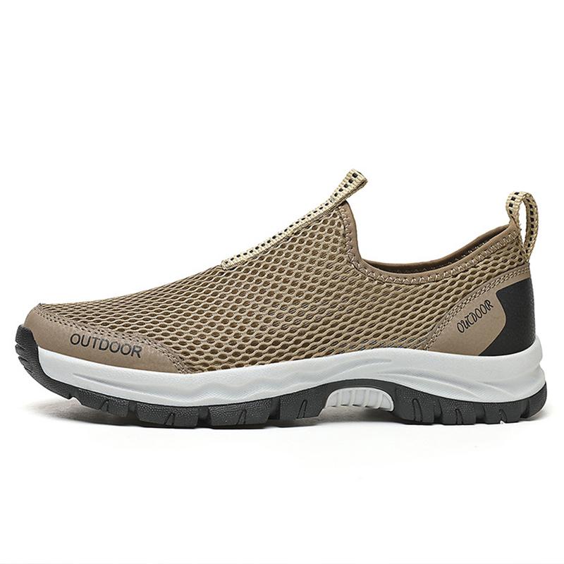 Männer Vulkanisieren Schuhe Turnschuhe Sommer Mesh Casual Schuhe Atmungsaktive Gummi Nicht-slip Leichte Schuhe 2021 Männer Müßiggänger Schuhe plus Größe