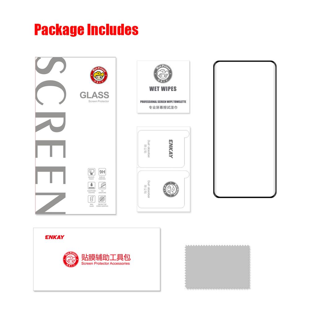 For Motorola Edge 60 5G/60 Fusion 5G/Edge 60 Pro 5G/Edge 60S 5G Tempered Glass ENKAY HAT PRINCE Screen Protector Support Fingerprint Unlock