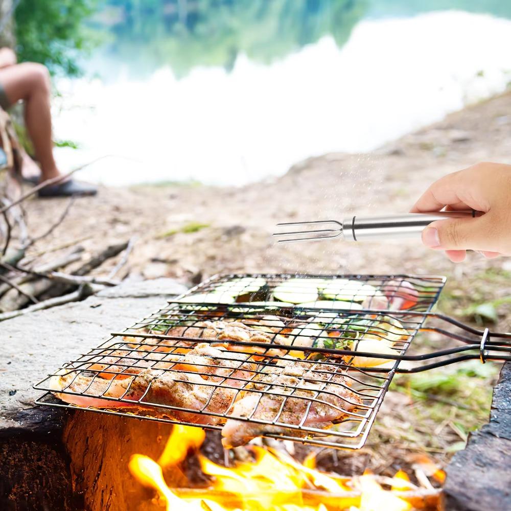 5pcs Stainless Steel Corn Forks Set Reusable Grilled Sausage Prod Roast Holder  Marshmallow