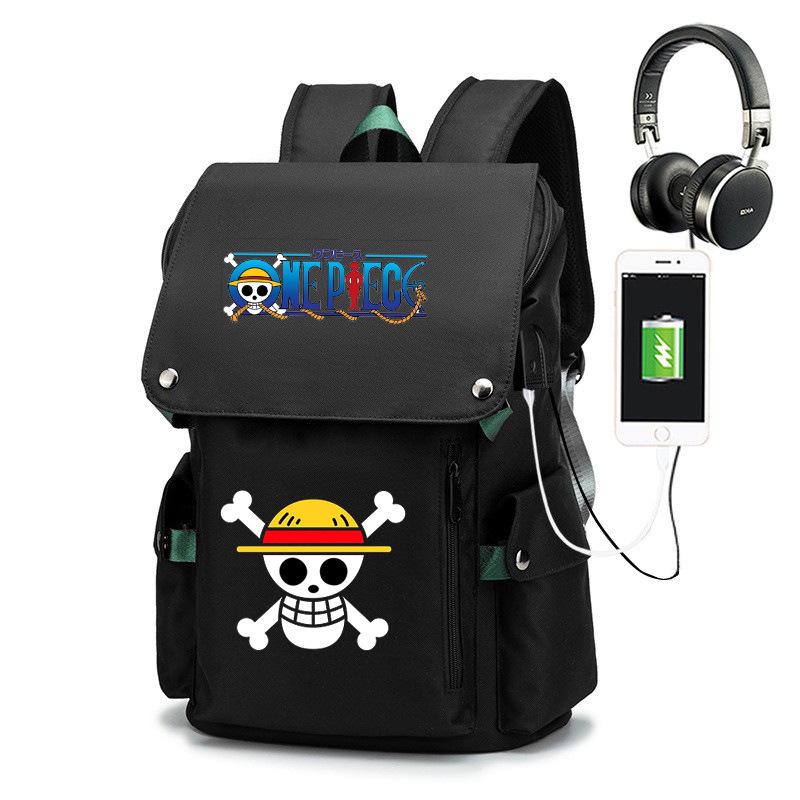 One Piece Luffy Anime Backpack: Large Capacity for Boys and Students (Elementary To High School), Korean Style