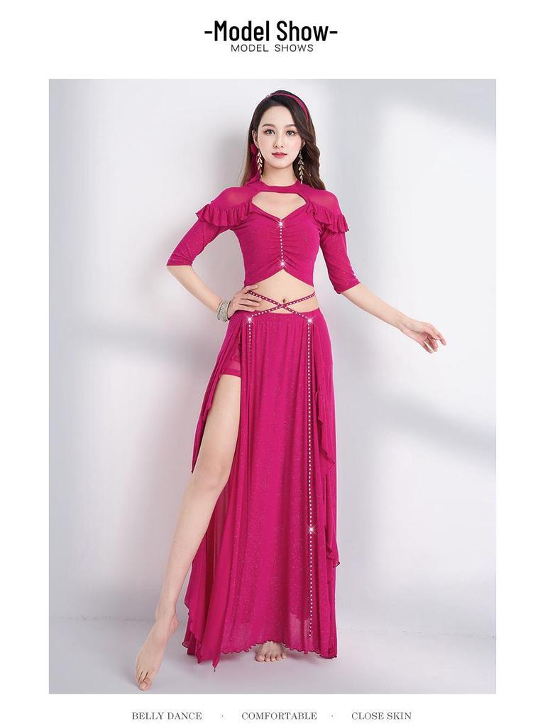 Huayu New Oriental Belly Dance Performance & Practice Costume Set in French Court Style