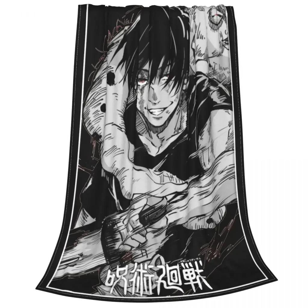 Toji Fushiguro Knife Jujutsu Kaisen Flannel Summer Air Conditioning Soft Throw Blankets for Sofa Bedroom Bedspread
