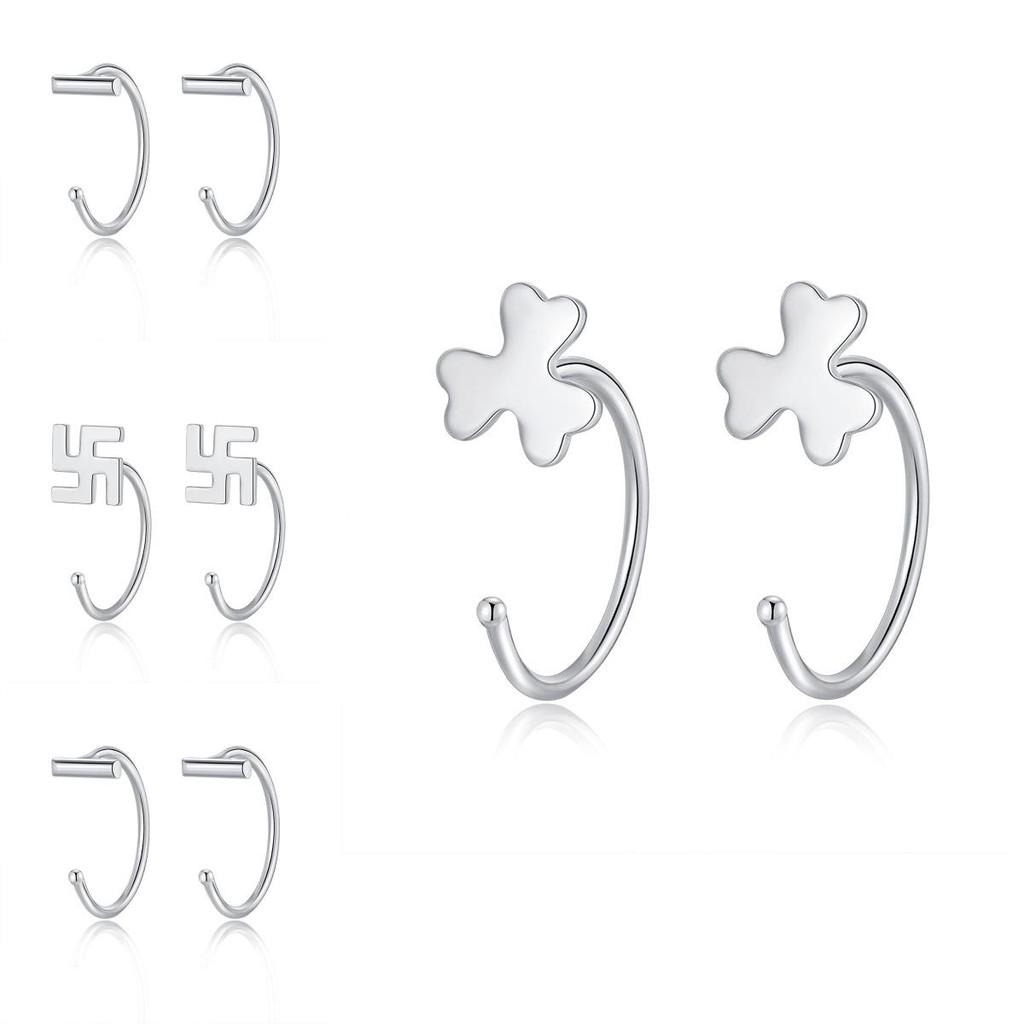 Trendy Japanese And Korean Inspired Floral Earrings Delicate Heart And Star Designs For Ladies